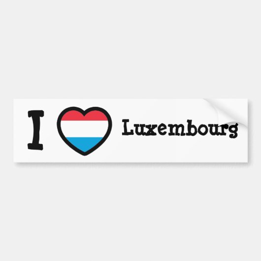 Luxemburger Flagge Autoaufkleber (Vorne)