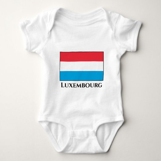 Luxemburger Flagge Baby Strampler (Vorderseite)