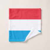 Luxemburger Flagge Badhandtuch Set (Waschlappen)