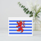 Luxemburger Flagge (de facto) Postkarte (Stehend Vorderseite)