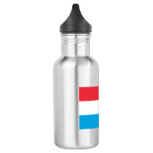Luxemburger Flagge Edelstahlflasche (Links)