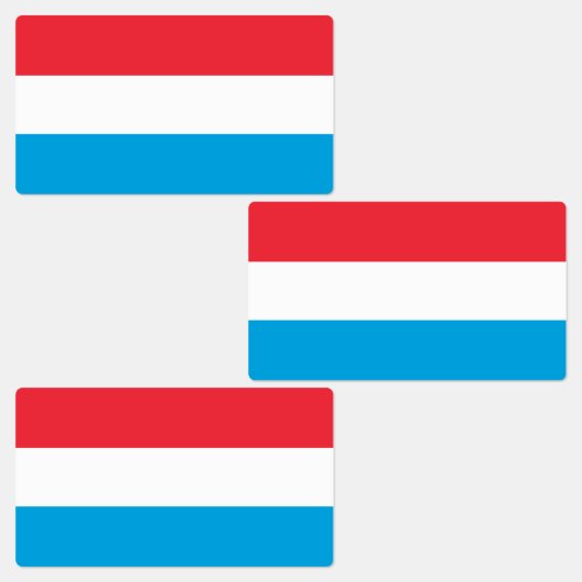 Luxemburger Flagge Etiketten (Gruppe)