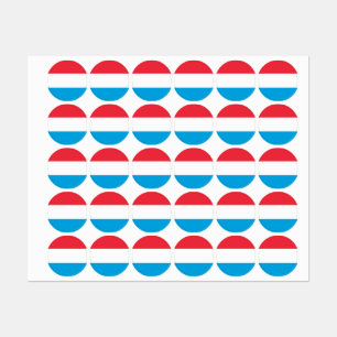 Luxemburger Flagge Etiketten