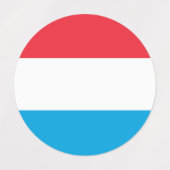 Luxemburger Flagge Etiketten (Design 2)