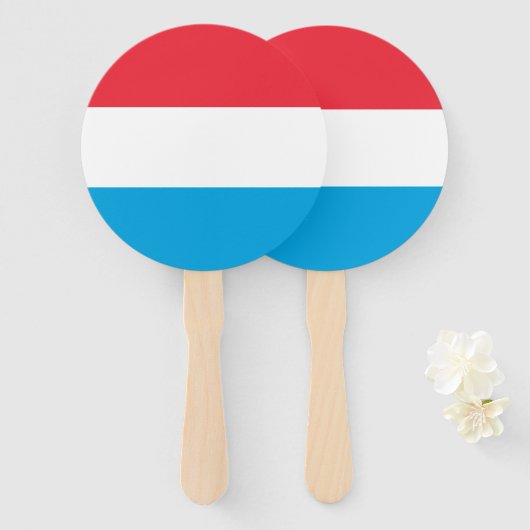 Luxemburger Flagge Fächer (Vorne und Hinten)
