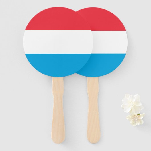 Luxemburger Flagge Fächer (Vorne und Hinten)