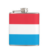 Luxemburger Flagge Flachmann (Vorderseite)