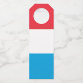 Luxemburger Flagge Flaschenanhänger (Rückseite)