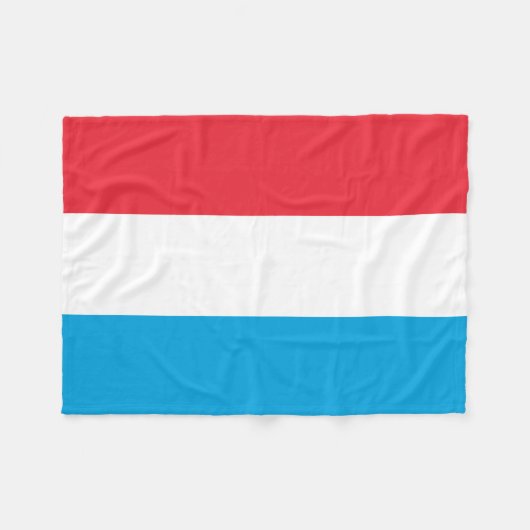 Luxemburger Flagge Fleecedecke (Vorderseite (Horizontal))