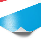 Luxemburger Flagge Fotodruck (Ecke)