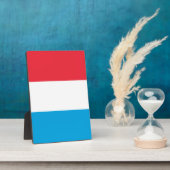 Luxemburger Flagge Fotoplatte (Seite)