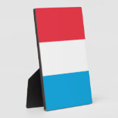 Luxemburger Flagge Fotoplatte (Seite)