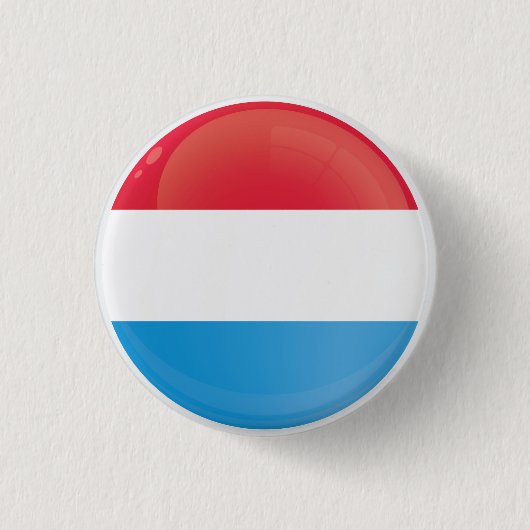 Luxemburger Flagge für das runde Symbol Button (Vorderseite)