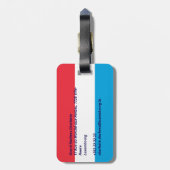 Luxemburger Flagge Gepäckanhänger (Rückseite vertikal)