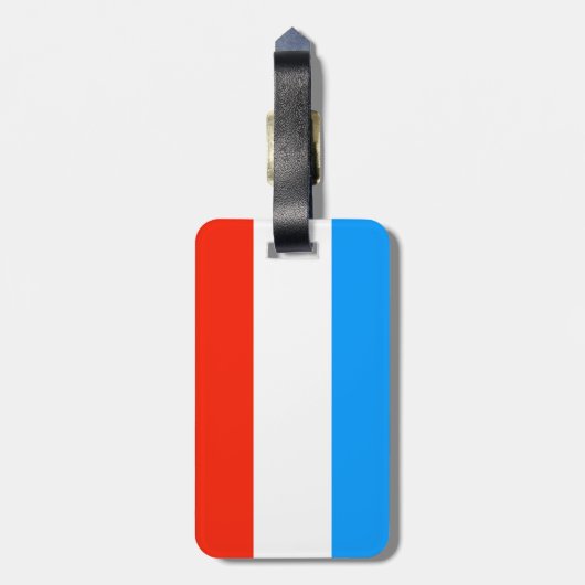 Luxemburger Flagge Gepäckanhänger (Rückseite vertikal)