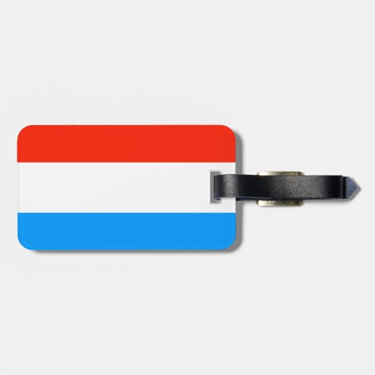 Luxemburger Flagge Gepäckanhänger (Rückseite horizontal)