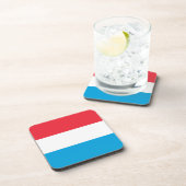 Luxemburger Flagge Getränkeuntersetzer (Rechte Seite)