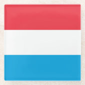 Luxemburger Flagge Glasuntersetzer (Vorderseite)