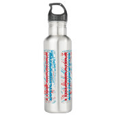 Luxemburger Flagge Großartiges Patriotisches Edelstahlflasche (Rückseite)