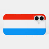 Luxemburger Flagge iPhone 16 Hülle (Rückseite (Horizontal))