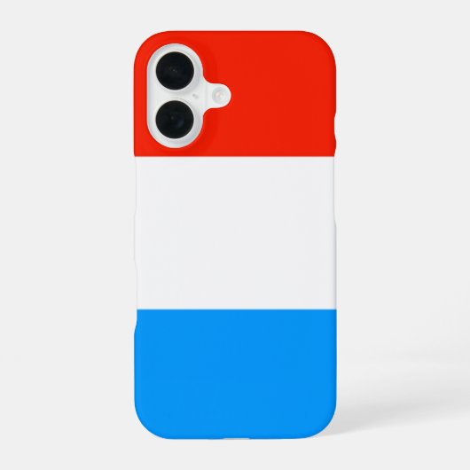 Luxemburger Flagge iPhone 16 Hülle (Rückseite)