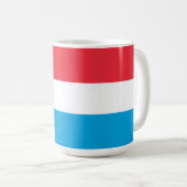 Luxemburger Flagge Kaffeetasse (VorderseiteRechts)