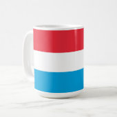 Luxemburger Flagge Kaffeetasse (Vorderseite Links)