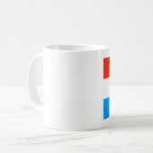 Luxemburger Flagge Kaffeetasse (Vorderseite Links)