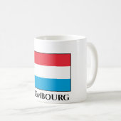 Luxemburger Flagge Kaffeetasse (VorderseiteRechts)
