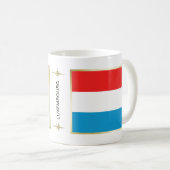 Luxemburger Flagge + Karte Tasse (VorderseiteRechts)