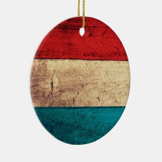 Luxemburger Flagge Keramik Ornament (Rechts)