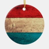 Luxemburger Flagge Keramik Ornament (Vorne)