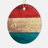 Luxemburger Flagge Keramik Ornament (Links)