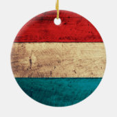Luxemburger Flagge Keramik Ornament (Hinten)