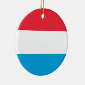 Luxemburger Flagge Keramik Ornament (Rechts)