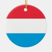 Luxemburger Flagge Keramik Ornament (Vorne)
