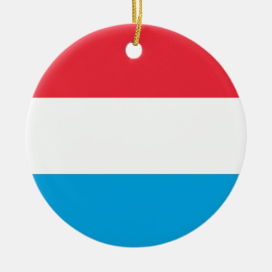 Luxemburger Flagge Keramik Ornament (Vorne)