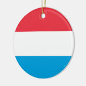 Luxemburger Flagge Keramik Ornament (Links)