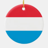 Luxemburger Flagge Keramik Ornament (Hinten)