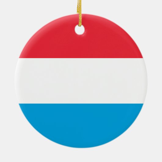 Luxemburger Flagge Keramik Ornament (Hinten)