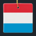 Luxemburger Flagge Keramikornament<br><div class="desc">Anpassbare World Flag Produkte - Bitte fühlen Sie sich frei, Ihren eigenen Text hinzuzufügen.</div>