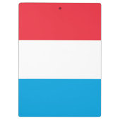 Luxemburger Flagge Klemmbrett (Rückseite)