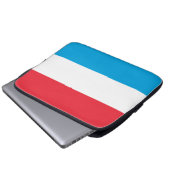 Luxemburger Flagge Laptopschutzhülle (Vorne Knopf)