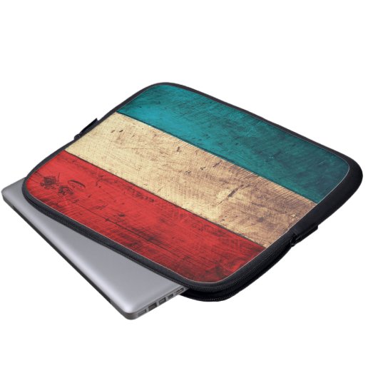 Luxemburger Flagge Laptopschutzhülle (Vorne Knopf)