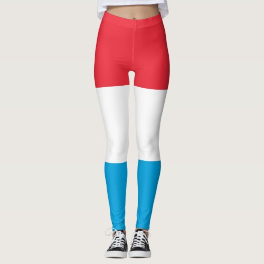 Luxemburger Flagge Leggings (Vorderseite)