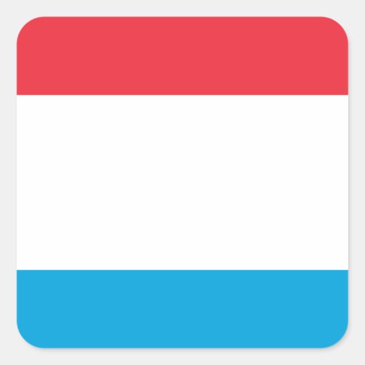 Luxemburger Flagge - Lëtzebuerger Fändel - Drapeau Quadratischer Aufkleber (Vorderseite)