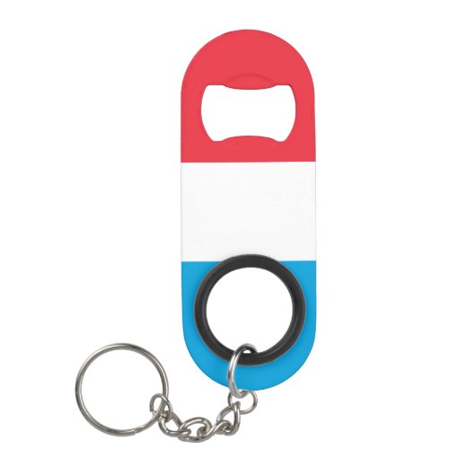 Luxemburger Flagge Mini Flaschenöffner (Vorderseite)