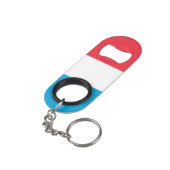 Luxemburger Flagge Mini Flaschenöffner (Rückseite Schrägansicht)