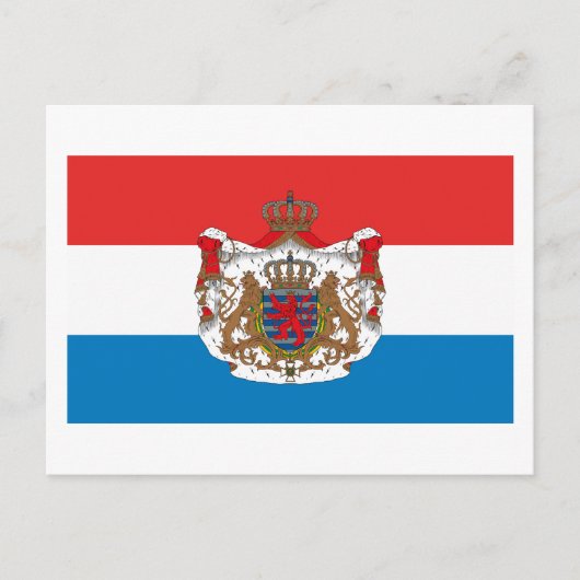 Luxemburger Flagge mit COA Postkarte (Vorderseite)