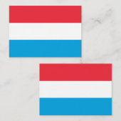 Luxemburger Flagge Mitteilungskarte (Vorne/Hinten)